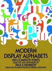 Cover of: Modern display alphabets: 100 complete fonts