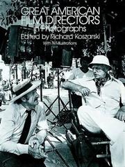 Cover of: Great American film directors in photographs | 