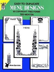 Cover of: Easy-to-Duplicate Menu Designs: 60 Copyright-Free Forms (Dover Quick Copy Art Series)