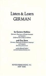 Cover of: Listen & Learn German (Manual Only) (Listen & Learn Series)