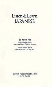 Cover of: Listen & Learn Japanese (Manual Only) (Listen & Learn Series)