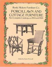 Cover of: Porch, lawn, and cottage furniture by Rustic Hickory Furniture Co. ; edited by Victor M. Linoff.
