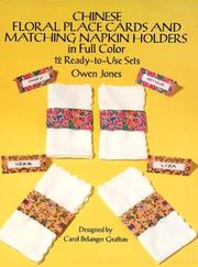Cover of: Chinese Floral Place Cards and Matching Napkin Holders in Full Color | Owen Jones