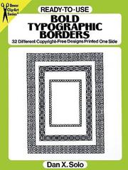 Cover of: Ready-to-Use Bold Typographic Borders: 32 Different Copyright-Free Designs Printed One Side