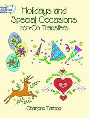 Cover of: Holidays and Special Occasions Iron-on Transfers