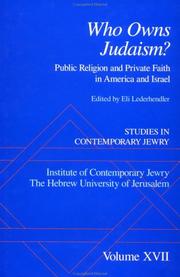 Cover of: Studies in Contemporary Jewry: Volume XVII by Eli Lederhendler