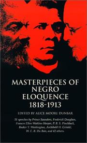 Cover of: Masterpieces of Negro eloquence, 1818-1913
