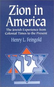Cover of: Zion in America by Henry L. Feingold