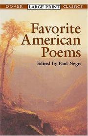 Cover of: Favorite American poems by edited by Paul Negri.