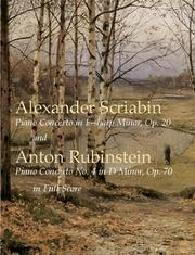 Cover of: Scriabin's Piano Concerto in F-Sharp Minor, Op. 20, and Rubinstein's Piano Conce by Aleksandr Nikolayevich Scriabin, Anton Rubinstein