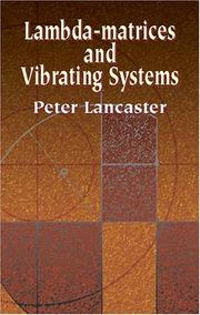 Cover of: Lambda-Matrices and Vibrating Systems by Peter Lancaster