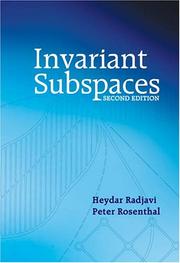 Invariant subspaces by Heydar Radjavi