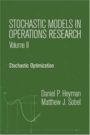 Cover of: Stochastic Models in Operations Research, Vol. II by Matthew J. Sobel, Daniel P. Heyman