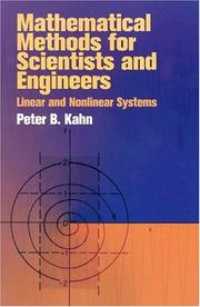 Cover of: Mathematical Methods for Scientists and Engineers by Peter B. Kahn, Peter B. Kahn