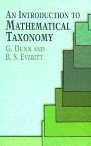 Cover of: An Introduction to Mathematical Taxonomy (Dover Books on Mathematics)