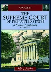 Cover of: The Supreme Court of the United States: A Student Companion (Oxford Student Companions to American Government)