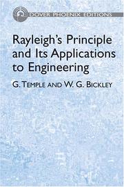 Cover of: Rayleigh's Principle and Its Applications to Engineering (Dover Phoenix Editions)