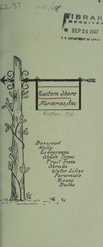 Cover of: Price list, fall 1947-spring 1948 by Eastern Shore Nurseries