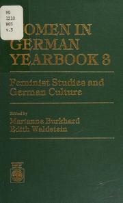 Cover of: Women in German Yearbook 2: Feminist Studies and German Culture