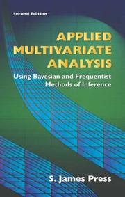 Cover of: Applied multivariate analysis by S. James Press, S. James Press