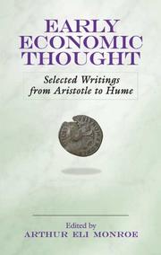 Cover of: Early economic thought: selected writings from Aristotle to Hume