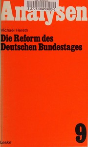 Cover of: Die Reform des Deutschen Bundestages.