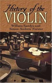Cover of: History of the Violin by William Sandys, Simon Andrew Forster