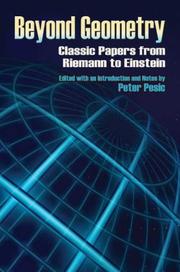 Cover of: Beyond Geometry: Classic Papers from Riemann to Einstein (Dover Books on Mathematics)