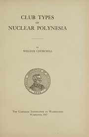Cover of: Club types of nuclear Polynesia