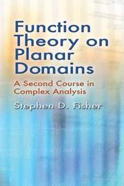 Function Theory on Planar Domains by Stephen D. Fisher