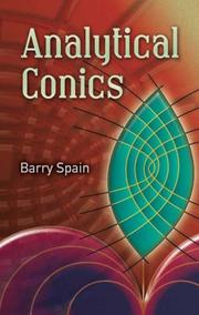 Cover of: Analytical Conics by Barry Spain