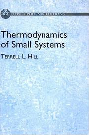 Cover of: Thermodynamics of Small Systems