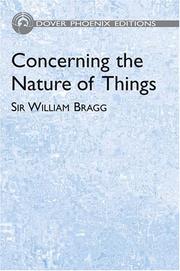 Cover of: Concerning the nature of things