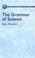 Cover of: The grammar of science
