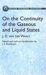 Cover of: On the continuity of the gaseous and liquid states