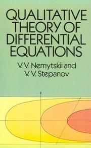 Cover of: Qualitative theory of differential equations