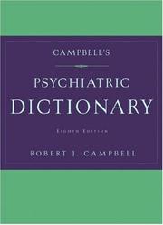 Cover of: Campbell's Psychiatric Dictionary by Robert Jean Campbell