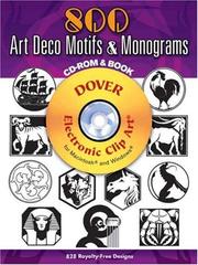 Cover of: 800 Art Deco Motifs and Monograms CD-ROM and Book (CD Rom & Book)