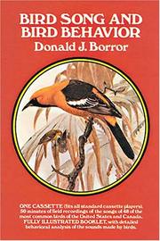 Cover of: Bird Song and Bird Behavior
