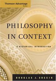 Cover of: Thomson Advantage Books: Philosophy in Context: A Historical Introduction (Advantage Series)