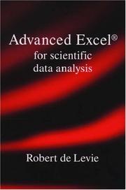 Cover of: Advanced Excel for Scientific Data Analysis by Robert de Levie