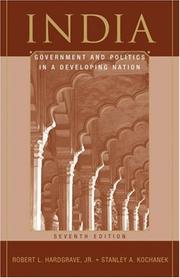 Cover of: India by Stanley A. Kochanek, Robert L. Hardgrave