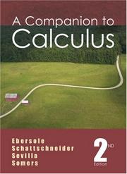Cover of: A Companion to Calculus