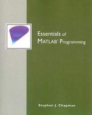 Cover of: Essentials of MATLAB  Programming