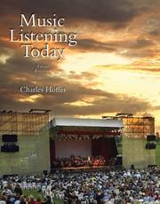 Cover of: Music Listening Today (with CD) by Charles Hoffer