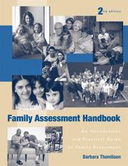 Cover of: Family Assessment Handbook by Barbara Thomlison, Barbara Thomlison