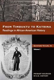 Cover of: From Timbuktu to Katrina: Sources in African-American History, Volume 1