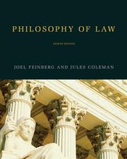 Cover of: Philosophy of Law