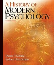 Cover of: A History of Modern Psychology by Duane P. Schultz, Sydney Ellen Schultz