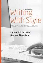 Cover of: Writing with Style: APA Style for Social Work